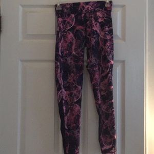 Purple Splatter Print Legging
